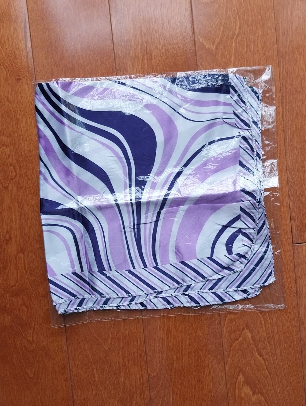 Stylish Purple Swirl Decorative Scarf - Unbranded